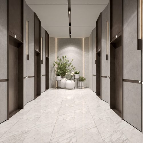 One River Point_ Lift Lobby